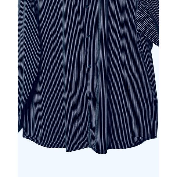 CALVIN KLEIN Mens Long Sleeve Shirt Size XXL Blue Button Up Dress Shirt Cotton - Picture 5 of 8